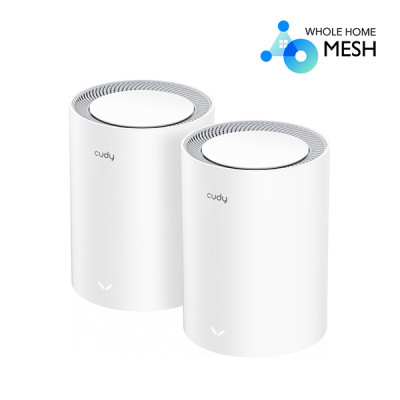CUDY M1800 2-PACK AX1800 WHOLE HOME MESH DUAL BAND GIGABIT WIFI ROUTER
