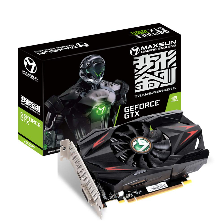 MAXSUN MS GTX1050Ti TRANSFORMERS 4GB DDR5 GRAPHICS CARD FOR PC GAMING/HOME OFFICE