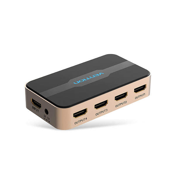 VENTION ACCG0 1 IN 4 OUT HDMI SPLITTER BLACK