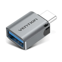 VENTION CDQH0 USB-C MALE TO USB 3.0 FEMALE OTG ADAPTER GRAY ALUMINUM ALLOY TYPE